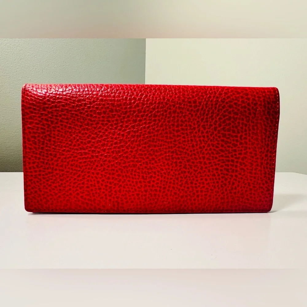 Authentic Dior Vibrant Red Leather Wallet